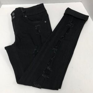 Almost Famous distressed roll up jeans